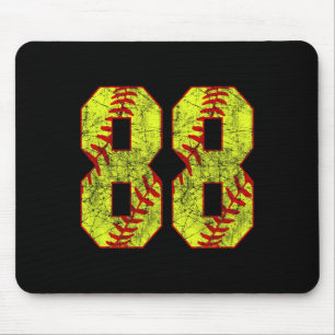 Softll #88 Fastpitch Softll Mom Number 88 Player Mouse Pad