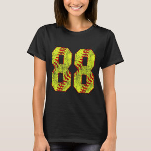 Softll #88 Fastpitch Softll Mom Number 88 Player  T-Shirt