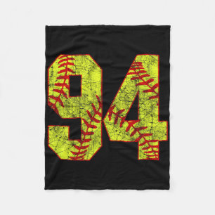 Softll #94 Fastpitch Softll Mom Number 94 Player  Fleece Blanket