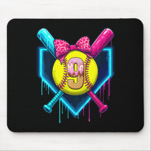 Softll 9 Years Old Ice Cream Drip 9th Birthday Gir Mouse Pad