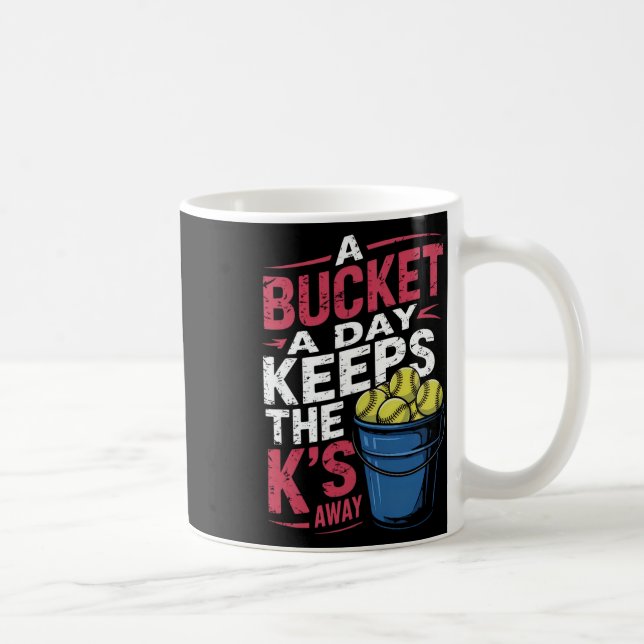 Softll A Bucket A Day Keeps The K's Away Pitcher F Coffee Mug (Right)