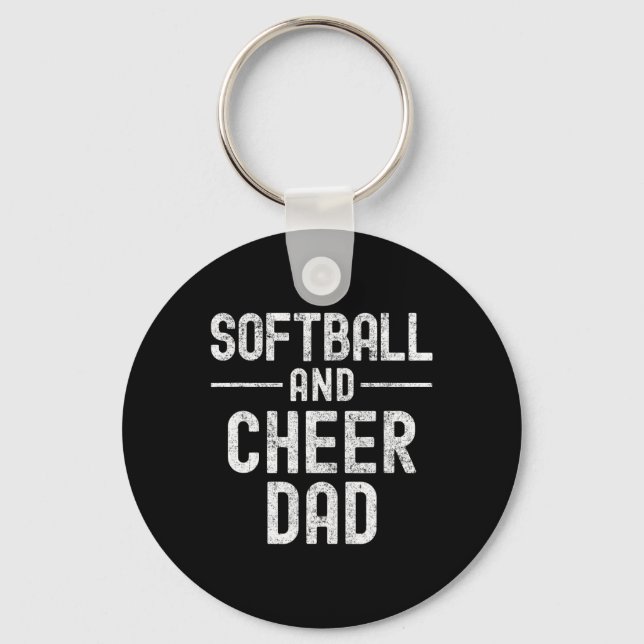 Softll And Cheer Dad Cheerleading  Key Ring (Front)