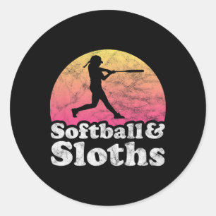Softll And Sloths Women Or Girls Sloth Classic Round Sticker