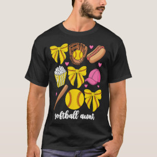 Softll Aunt For Women Softll Coquette Bow Niece Au T-Shirt