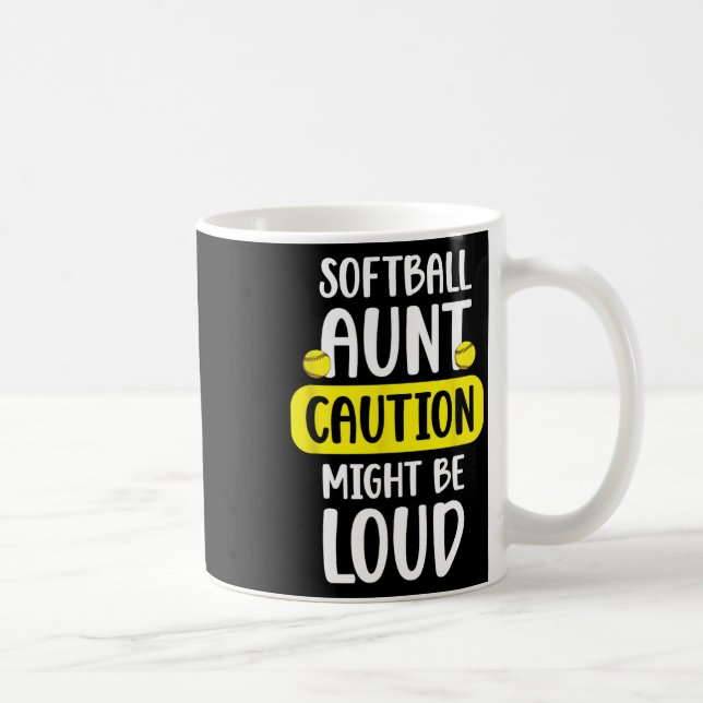 Softll Aunt Funny Aunt Of A Softll Player Auntie  Coffee Mug (Right)
