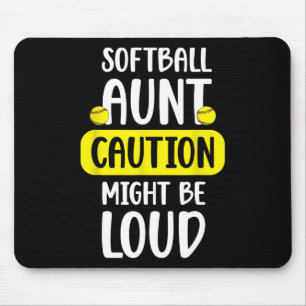 Softll Aunt Funny Aunt Of A Softll Player Auntie Mouse Pad