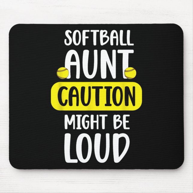 Softll Aunt Funny Aunt Of A Softll Player Auntie  Mouse Pad (Front)