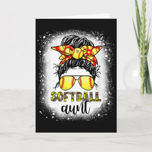Softll Aunt Messy Bun Leopard Bleached Softll Aunt Card
