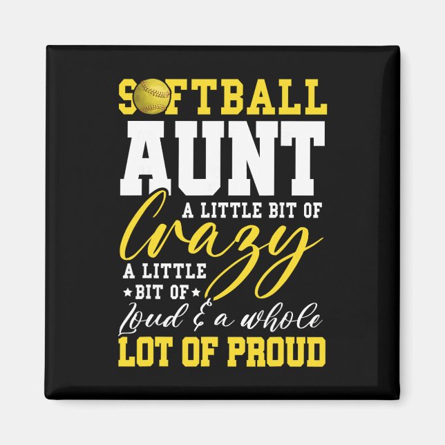 Softll Aunt Proud Aunt Of A Softll Player Aunt _2  Magnet (Front)
