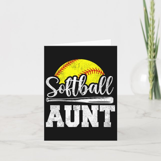 Softll Aunt Softll Player Game Day Mother's Day Gi Card (Front)