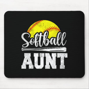 Softll Aunt Softll Player Game Day Mother's Day Gi Mouse Pad