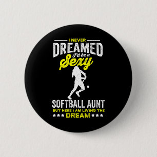 Softll Aunt Women Softll Player Softll 6 Cm Round Badge
