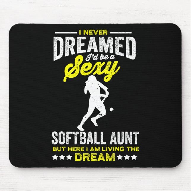 Softll Aunt Women Softll Player Softll  Mouse Pad (Front)