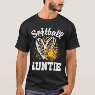 Softll Auntie Leopard Heart Matching Family T-Shirt