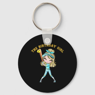 Softll Birthday Girl Daughter Softll Party Blonde  Key Ring