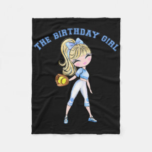 Softll Birthday Girl Party 6 7 8 9 10 11 12 13 14  Fleece Blanket