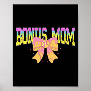 Softll Bonus Mom Ice Cream Drip Game Day Family Ma Poster