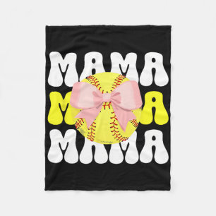 Softll Bow Softll Mom Mothers Day Mama Mother's Da Fleece Blanket