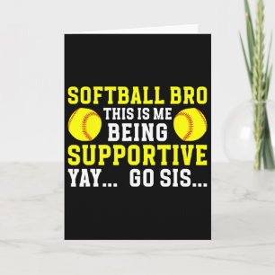 Softll Bro Of A Softll Player Funny Softll Brother Card