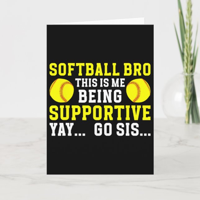 Softll Bro Of A Softll Player Funny Softll Brother Card (Front)