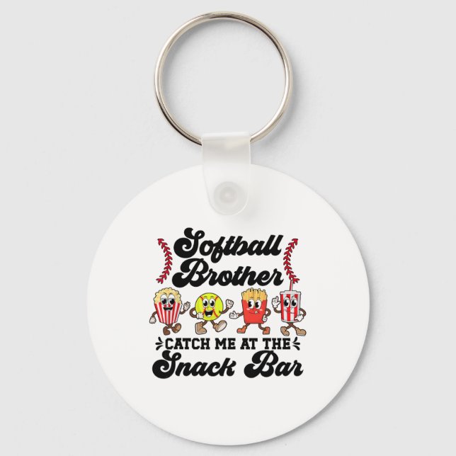 Softll Brother Funny Softll Player's Brother  Key Ring (Front)