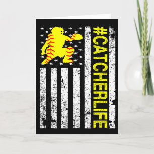 Softll Catcher - Catcher Life Usa Flag Fastpitch Card