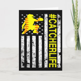 Softll Catcher - Catcher Life Usa Flag Fastpitch  Card