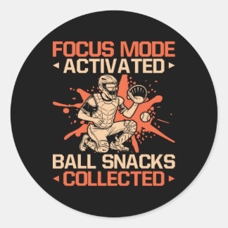 Softll Catcher Focus Mode Activated Softll Mom  Classic Round Sticker