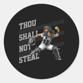 Softll Catcher For Teen Girls And Women Thou Shall Classic Round Sticker
