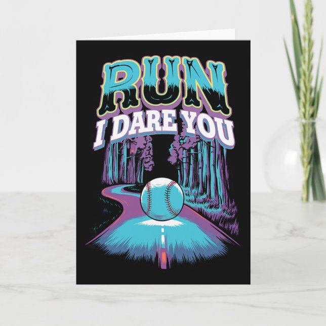 Softll Catcher Run I Dare You Design  Card (Front)