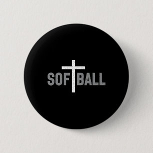 Softll Christian Cross Girls Women  6 Cm Round Badge