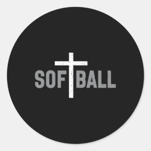 Softll Christian Cross Girls Women Classic Round Sticker