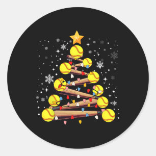 Softll Christmas Tree Light Xmas Softll Girls Kids Classic Round Sticker