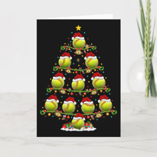 Softll Christmas Tree Lights Funny Sports Player X Card