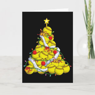 Softll Christmas Tree Xmas Pyjamas Player Coach Me Card
