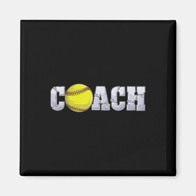 Softll Coach Coaching Istant Coach Softll Team Men Magnet (Front)