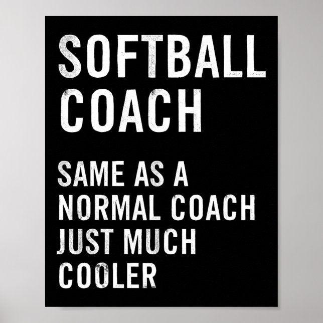 Softll Coach Definition Funny  Poster (Front)
