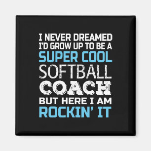 Softll Coach Shirt Funny Gift For Softll Coach  Magnet