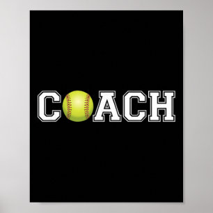 Softll Coach Shirt Sports Coaching Staff Head Coac Poster