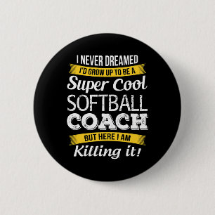 Softll Coach Shirt Thank You Appreciation Funny Gi 6 Cm Round Badge