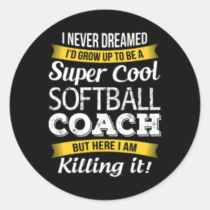 Softll Coach Shirt Thank You Appreciation Funny Gi Classic Round Sticker