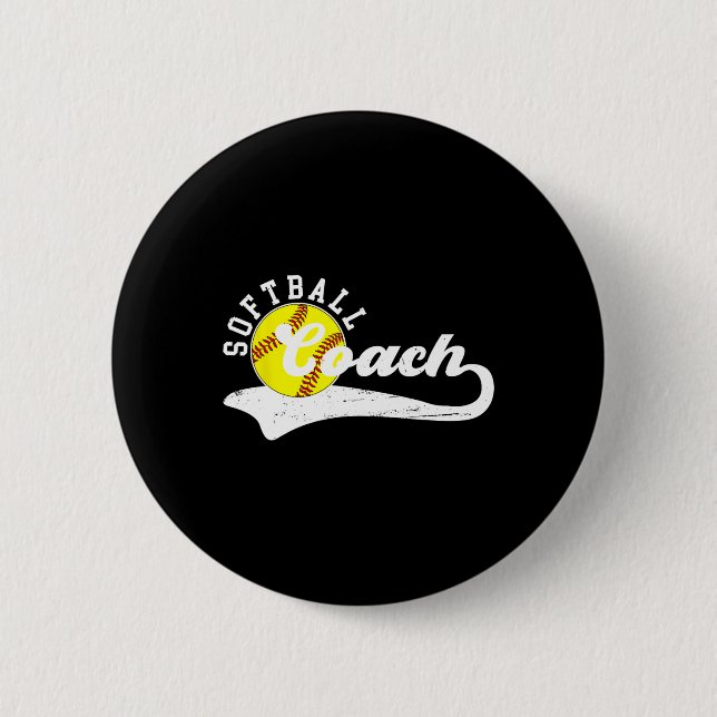 Softll Coach Softll Coaching Best Softll Coach _1  6 Cm Round Badge (Front)