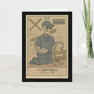 Softll Coach Tarot Card Skeleton Game Day Sport Lo
