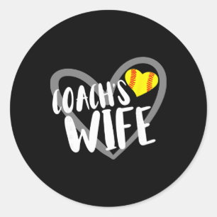 Softll Coach's Wife Classic Round Sticker