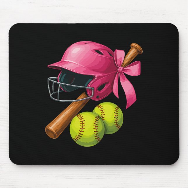 Softll Coquette Bow Funny Coquette Bow Softll Grap Mouse Pad (Front)