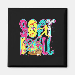 Softll Coquette Bow Game Day Softll Vibes Women Gi Magnet