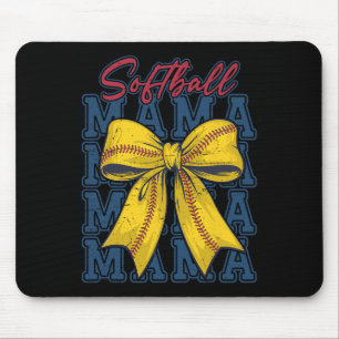 Softll Coquette Bow Softll Mom Game Day Softll Mam Mouse Pad