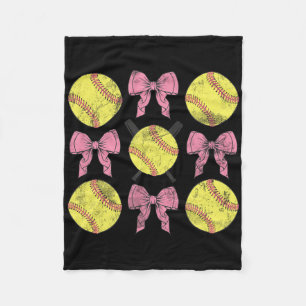 Softll Coquette Bows Game Day Softll Lover  Fleece Blanket
