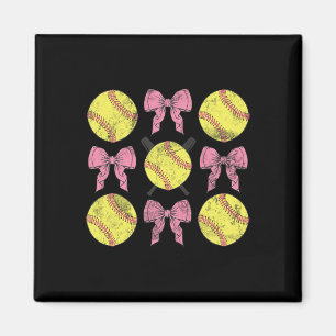 Softll Coquette Bows Game Day Softll Lover Magnet