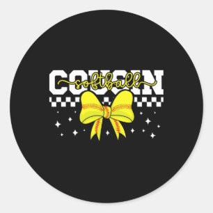 Softll Cousin Coquette Cousin Of A Softll Player C Classic Round Sticker